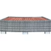 vidaXL Pool & Spa* Spa Step Gray Poly Rattan 36.2