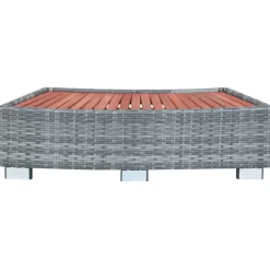 vidaXL Pool & Spa* Spa Step Gray Poly Rattan 36.2"X17.7"X9.8"