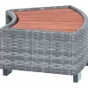 vidaXL Pool & Spa* Spa Step Gray Poly Rattan 36.2