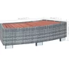 vidaXL Pool & Spa* Spa Step Gray Poly Rattan 36.2