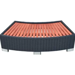 vidaXL Pool & Spa* Spa Step Poly Rattan 36.2"X17.7"X9.8" Black