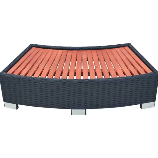 vidaXL Pool & Spa* Spa Step Poly Rattan 36.2"X17.7"X9.8" Black