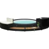 vidaXL Pool & Spa* Spa Surround Black Poly Rattan And Acacia Wood