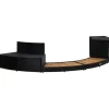 vidaXL Pool & Spa* Spa Surround Black Poly Rattan And Acacia Wood