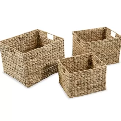 vidaXL Household Supplies* Storage Basket Set 3 Pieces Water Hyacinth