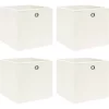 vidaXL Household Supplies* Storage Boxes 4 Pcs White 12.6