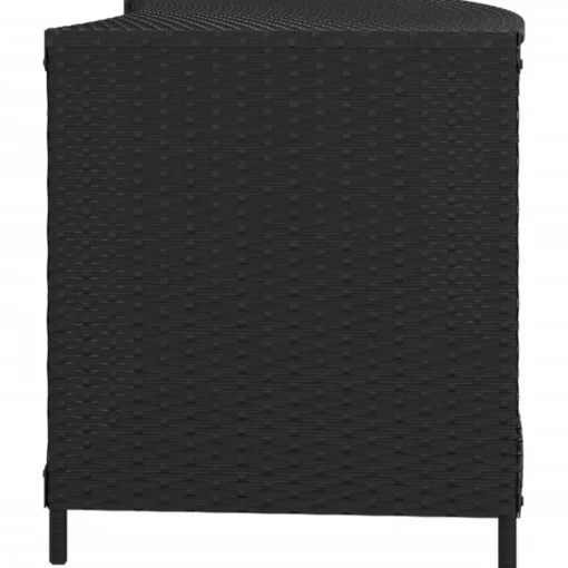 vidaXL Pool & Spa* Storage Shelves 2 Pcs Black Poly Rattan