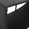 vidaXL Pool & Spa* Storage Shelves 2 Pcs Black Poly Rattan