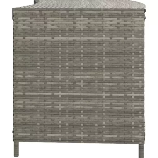 vidaXL Pool & Spa* Storage Shelves 2 Pcs Gray Poly Rattan