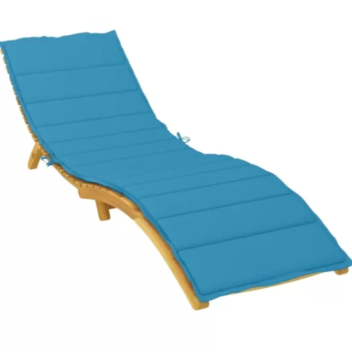 vidaXL Decor* Sun Lounger Cushion Blue 78.7"X19.7"X1.2" Fabric