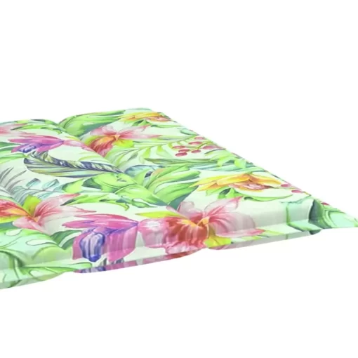 vidaXL Decor* Sun Lounger Cushion Leaf Pattern 78.7"X19.7"X1.2" Fabric