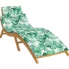 vidaXL Decor* Sun Lounger Cushion Leaf Pattern Oxford Fabric