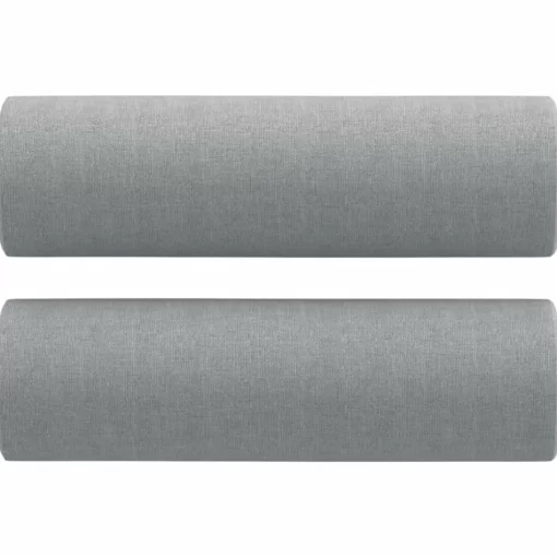 vidaXL Decor* Throw Pillows 2 Pcs Light Gray O5.9"X19.7" Fabric