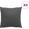 vidaXL Decor* Throw Pillows 4 Pcs Anthracite 15.7