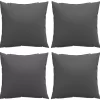 vidaXL Decor* Throw Pillows 4 Pcs Anthracite 15.7