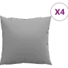 vidaXL Decor* Throw Pillows 4 Pcs Gray 15.7