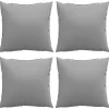 vidaXL Decor* Throw Pillows 4 Pcs Gray 15.7