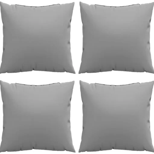 vidaXL Decor* Throw Pillows 4 Pcs Gray 15.7"X15.7" Fabric