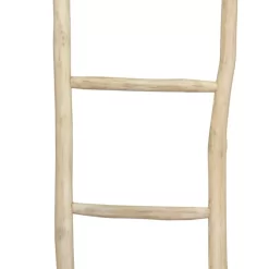 vidaXL Bathroom Accessories* Towel Ladder With 5 Rungs Teak 17.7"X59" Natural