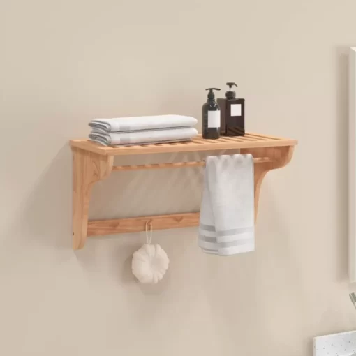 vidaXL Bathroom Accessories* Towel Rack 23.6"X11.8"X13.8" Solid Wood Walnut