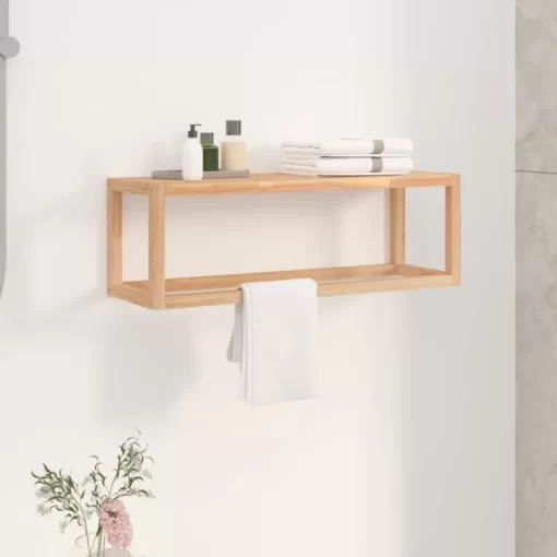 vidaXL Bathroom Accessories* Towel Rack 23.6"X7.9"X7.9" Solid Wood Walnut