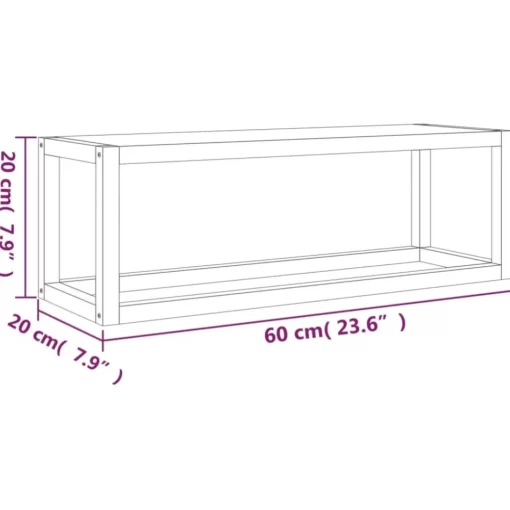 vidaXL Bathroom Accessories* Towel Rack 23.6"X7.9"X7.9" Solid Wood Walnut