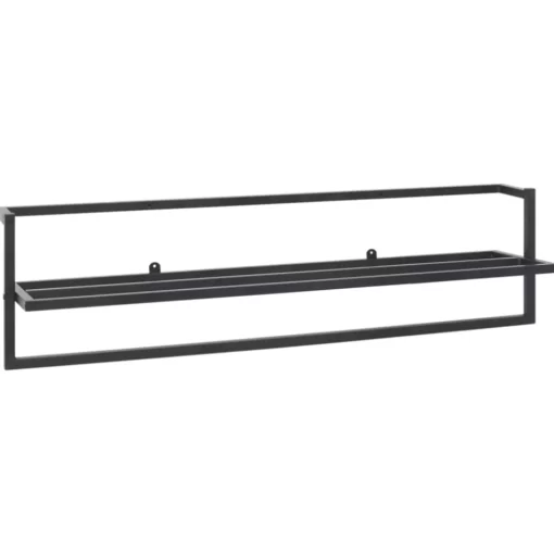 vidaXL Bathroom Accessories* Towel Rack Black 37.4"X9.8"X8.7" Iron