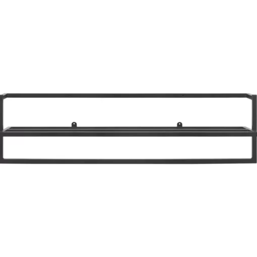 vidaXL Bathroom Accessories* Towel Rack Black 37.4"X9.8"X8.7" Iron