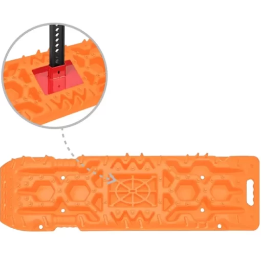 vidaXL Emergency Preparedness* Traction Boards 2 Pcs Orange 42.1"X12.2"X2.8" Nylon