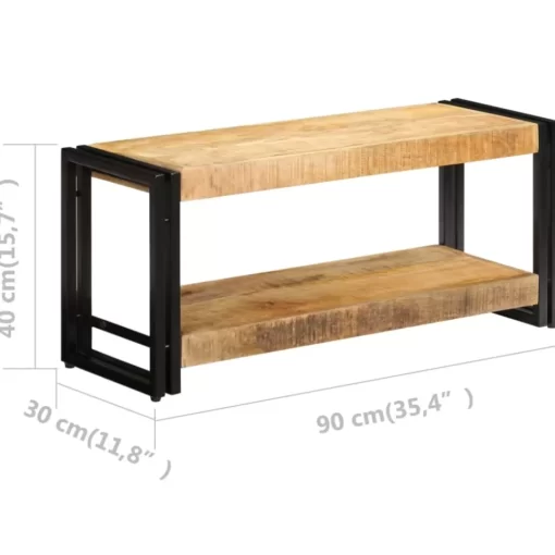 vidaXL Tv Benches & Tv Stands* Tv Stand 35.4"X11.8"X15.7" Solid Wood Mango