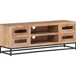 vidaXL Tv Benches & Tv Stands* Tv Stand 43.3"X11.8"X15.7" Solid Wood Acacia