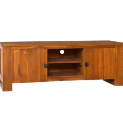 vidaXL Tv Benches & Tv Stands* Tv Stand 43.3"X11.8"X15.7" Solid Wood Teak