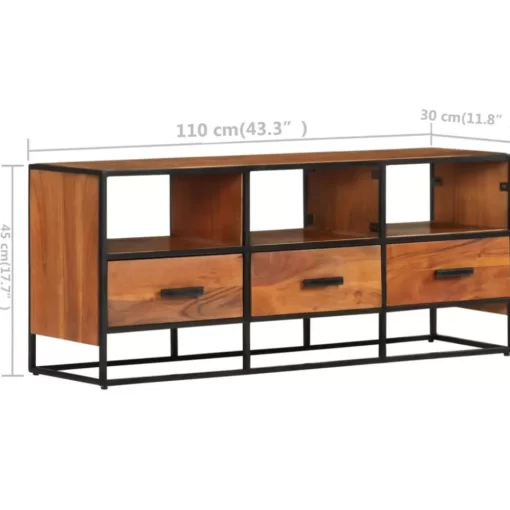 vidaXL Tv Benches & Tv Stands* Tv Stand 43.3"X11.8"X17.7" Solid Wood Acacia