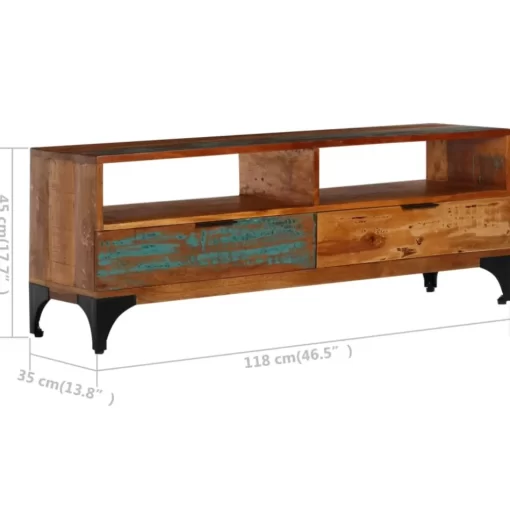 vidaXL Tv Benches & Tv Stands* Tv Stand 46.5"X13.8"X17.7" Solid Wood Reclaimed