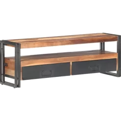 vidaXL Tv Benches & Tv Stands* Tv Stand 47.2"X11.8"X15.7" Solid Wood With Sheesham Finish