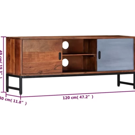 vidaXL Tv Benches & Tv Stands* Tv Stand 47.2"X11.8"X19.3" Solid Wood Acacia