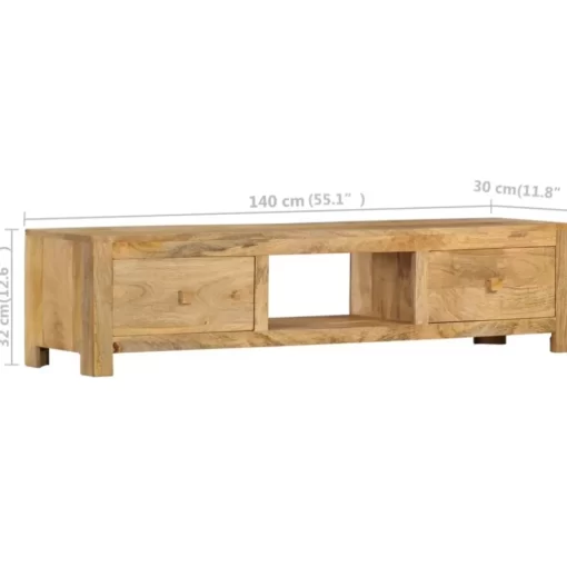 vidaXL Tv Benches & Tv Stands* Tv Stand 55.1"X11.8"X12.6" Solid Wood Mango