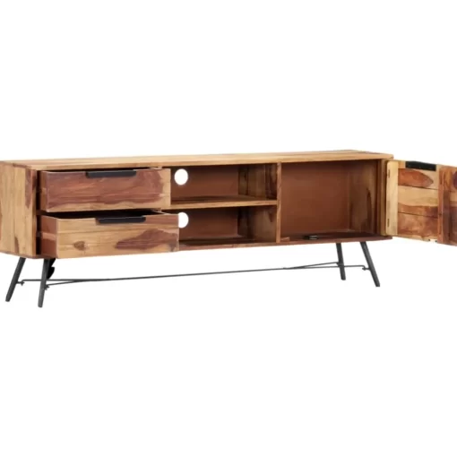 vidaXL Tv Benches & Tv Stands* Tv Stand 55.1"X11"X18.5" Solid Wood Sheesham