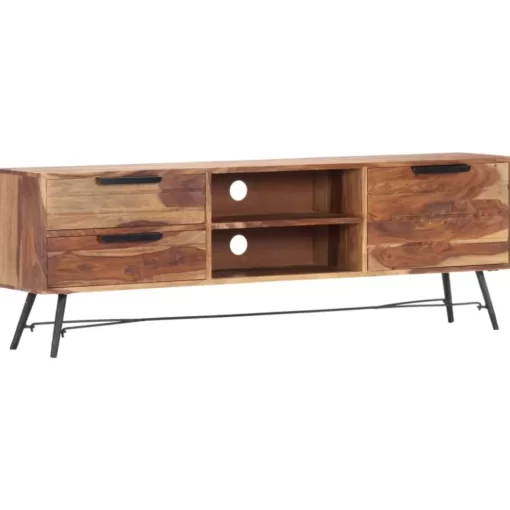 vidaXL Tv Benches & Tv Stands* Tv Stand 55.1"X11"X18.5" Solid Wood Sheesham