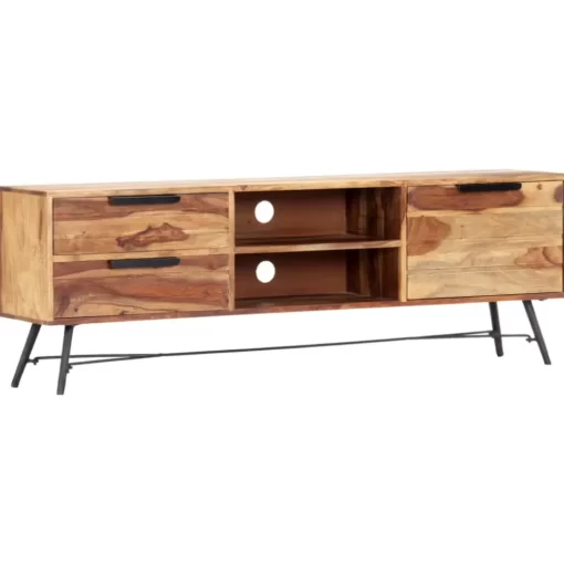 vidaXL Tv Benches & Tv Stands* Tv Stand 55.1"X11"X18.5" Solid Wood Sheesham