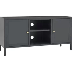 vidaXL Tv Benches & Tv Stands* Tv Stand Anthracite 41.3"X13.8"X20.5" Steel And Glass