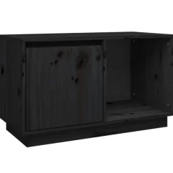 vidaXL Tv Benches & Tv Stands* Tv Stand Black 29.1"X13.8"X17.3" Solid Wood Pine