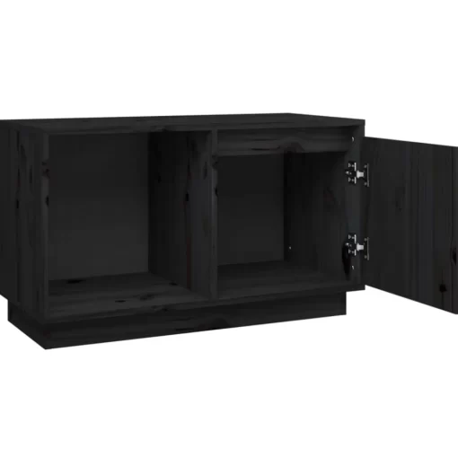 vidaXL Tv Benches & Tv Stands* Tv Stand Black 29.1"X13.8"X17.3" Solid Wood Pine