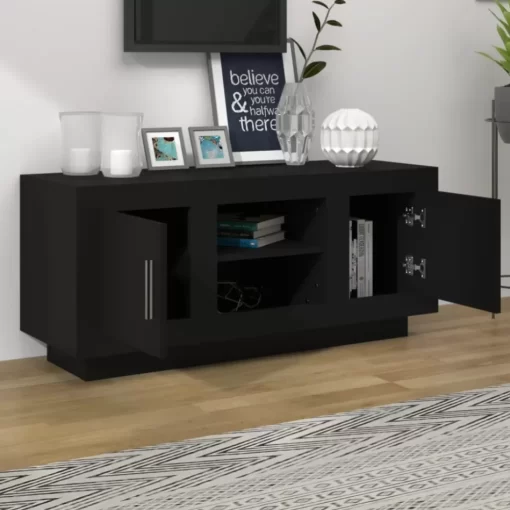 vidaXL Tv Benches & Tv Stands* Tv Stand Black 40.2"X13.8"X17.7" Engineered Wood