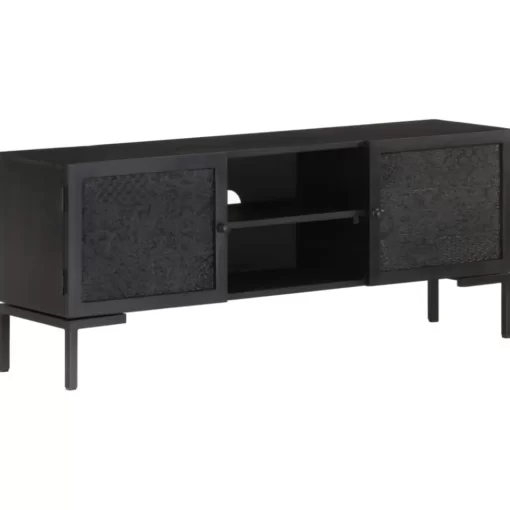 vidaXL Tv Benches & Tv Stands* Tv Stand Black 45.3"X11.8"X18.1" Solid Wood Mango