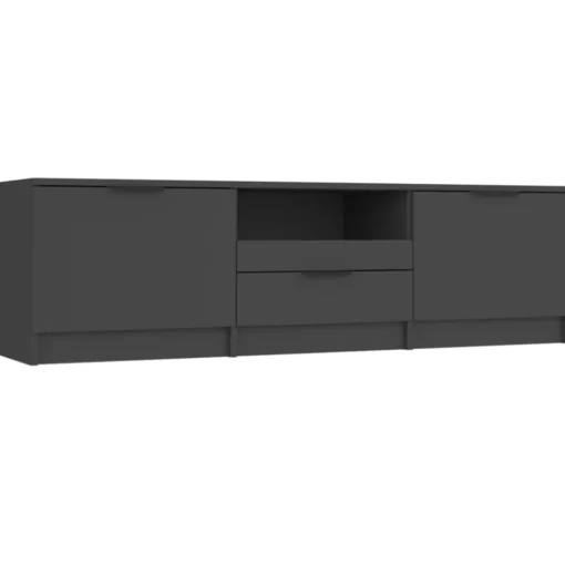 vidaXL Tv Benches & Tv Stands* Tv Stand Black 55.1"X13.8"X15.7" Engineered Wood