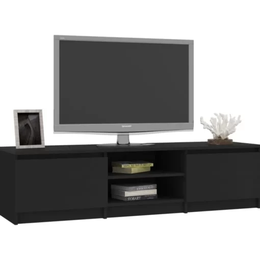 vidaXL Tv Benches & Tv Stands* Tv Stand Black 55.1"X15.7"X14" Engineered Wood