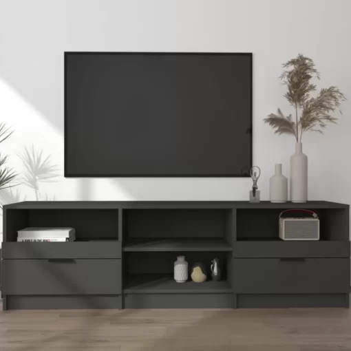 vidaXL Tv Benches & Tv Stands* Tv Stand Black 59.1"X13.2"X17.7" Engineered Wood