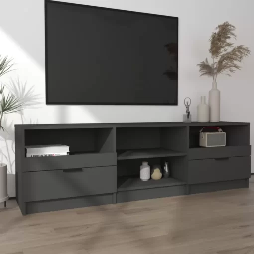 vidaXL Tv Benches & Tv Stands* Tv Stand Black 59.1"X13.2"X17.7" Engineered Wood