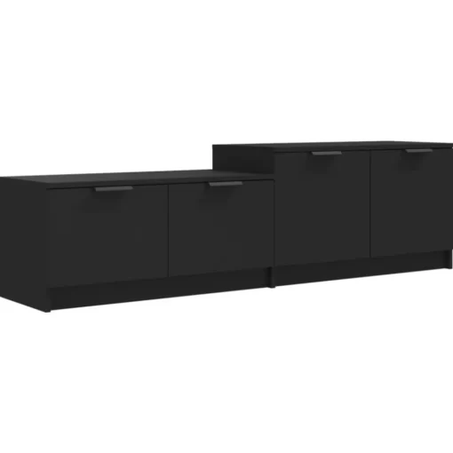 vidaXL Tv Benches & Tv Stands* Tv Stand Black 62.4"X14.2"X17.7" Engineered Wood